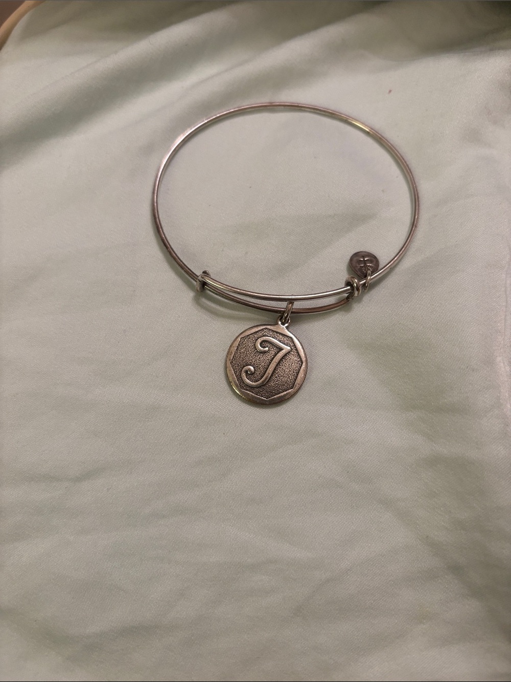 Alex and Ani Initial 'T’ Charm Bangle Bracelet